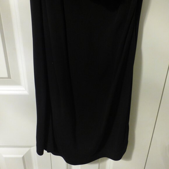 BEBE Black T-back mini dress with faux leather belt and trim - Picture 6 of 12